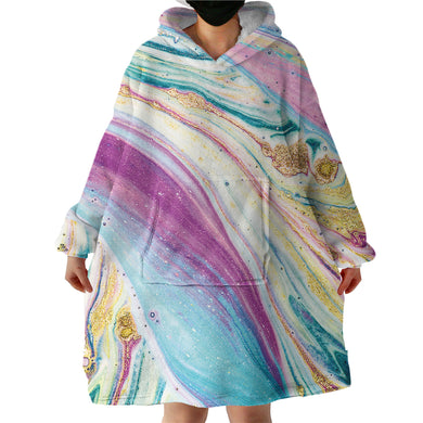 Blanket Hoodie - Marble Rainbow (Made to Order)