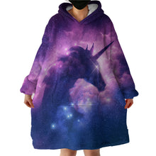 Load image into Gallery viewer, Blanket Hoodie - Night Unicorn (Made to Order)