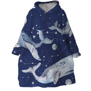 Blanket Hoodie - Night Whales (Made to Order)
