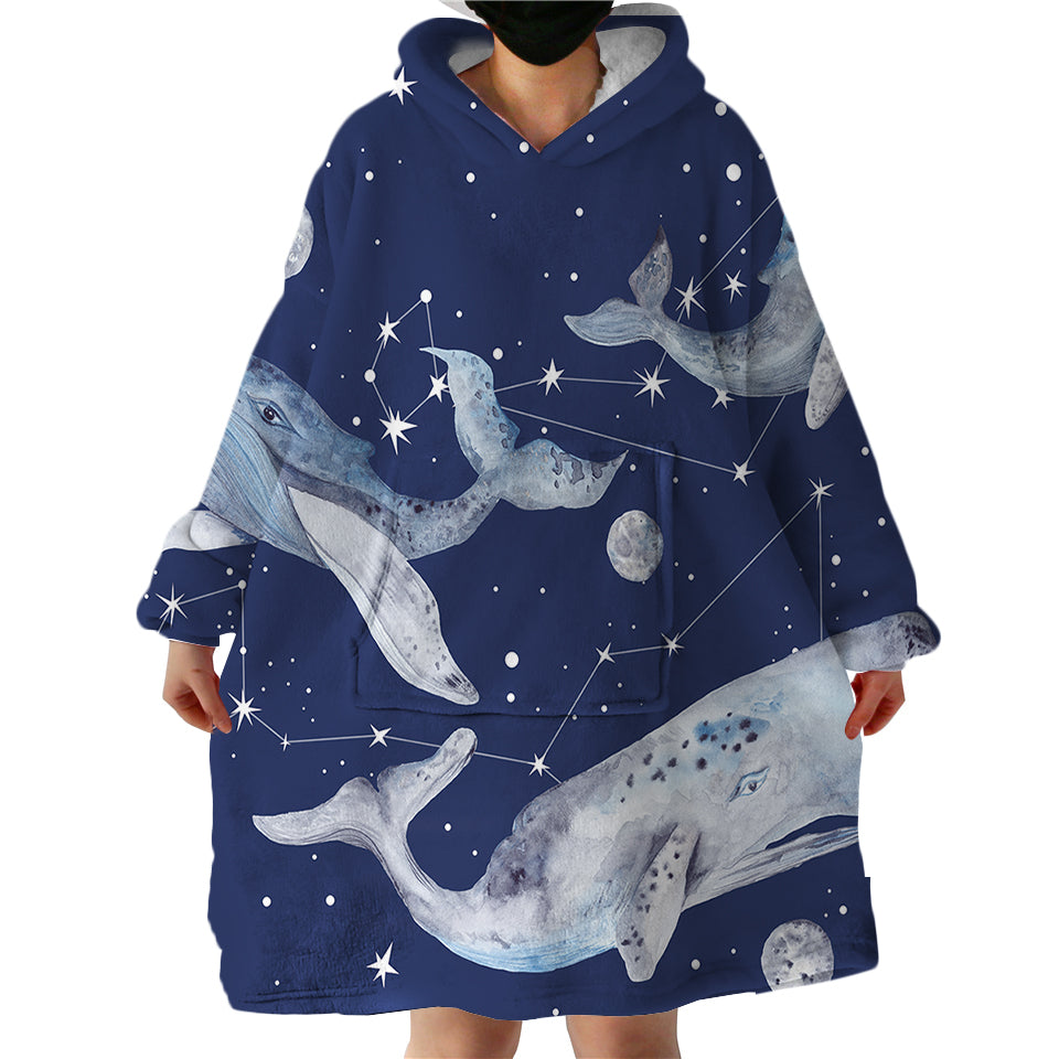 Blanket Hoodie - Night Whales (Made to Order)