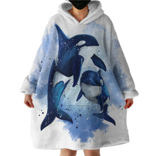 Load image into Gallery viewer, Blanket Hoodie - Orca (Made to Order)