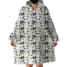 Load image into Gallery viewer, Blanket Hoodie - Panda Love (Made to Order)