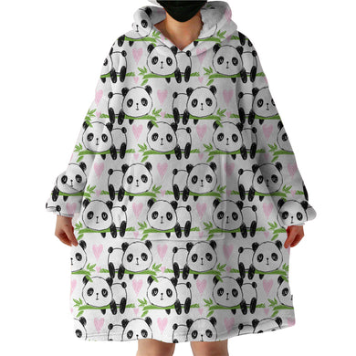Blanket Hoodie - Panda Love