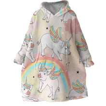 Load image into Gallery viewer, Blanket Hoodie - Pig Unicorn