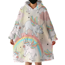 Load image into Gallery viewer, Blanket Hoodie - Pig Unicorn (Made to Order)