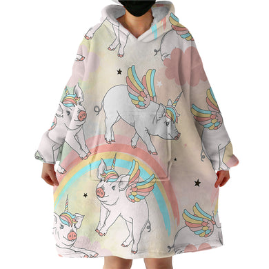 Blanket Hoodie - Pig Unicorn (Made to Order)