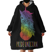 Load image into Gallery viewer, Blanket Hoodie - Pride Unicorn (Made to Order)