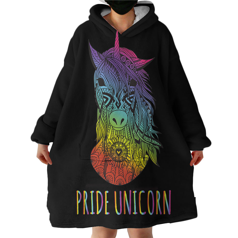 Blanket Hoodie - Pride Unicorn