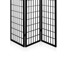Load image into Gallery viewer, 3 Panel Wooden Room Divider - Black
