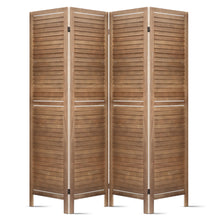 Load image into Gallery viewer, Room Divider Privacy Screen Foldable Partition Stand 4 Panel Brown