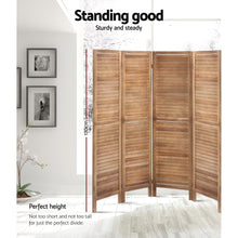 Load image into Gallery viewer, Room Divider Screen 8 Panel Privacy Wood Dividers Stand Bed Timber Brown