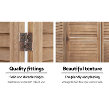 Load image into Gallery viewer, Room Divider Screen 8 Panel Privacy Wood Dividers Stand Bed Timber Brown