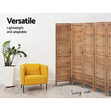 Load image into Gallery viewer, Room Divider Screen 8 Panel Privacy Wood Dividers Stand Bed Timber Brown