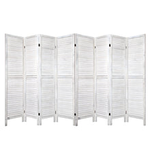 Load image into Gallery viewer, Room Divider Screen 8 Panel Privacy Wood Dividers Stand Bed Timber White