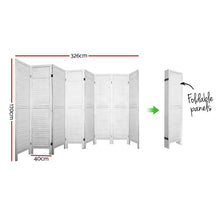 Load image into Gallery viewer, Room Divider Screen 8 Panel Privacy Wood Dividers Stand Bed Timber White
