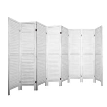 Load image into Gallery viewer, Room Divider Screen 8 Panel Privacy Wood Dividers Stand Bed Timber White