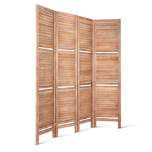 Load image into Gallery viewer, Room Divider Privacy Screen Foldable Partition Stand 4 Panel Brown