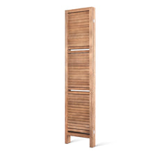 Load image into Gallery viewer, Room Divider Privacy Screen Foldable Partition Stand 4 Panel Brown