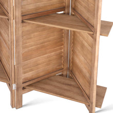 Load image into Gallery viewer, Room Divider Privacy Screen Foldable Partition Stand 4 Panel Brown