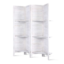 Load image into Gallery viewer, Room Divider Privacy Screen Foldable Partition Stand 4 Panel White
