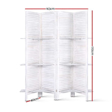 Load image into Gallery viewer, Room Divider Privacy Screen Foldable Partition Stand 4 Panel White