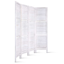 Load image into Gallery viewer, Room Divider Privacy Screen Foldable Partition Stand 4 Panel White
