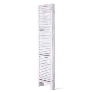 Room Divider Privacy Screen Foldable Partition Stand 4 Panel White
