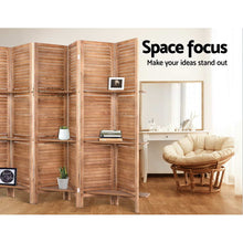 Load image into Gallery viewer, Room Divider Screen 8 Panel Privacy Dividers Shelf Wooden Timber Stand