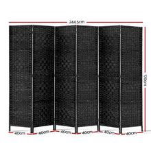 Load image into Gallery viewer, 6 Panel Room Divider - Black
