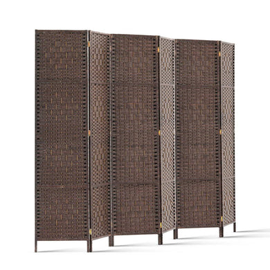 6 Panel Room Divider - Brown