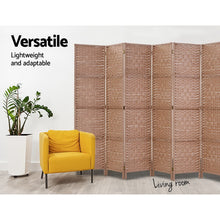 Load image into Gallery viewer, 6 Panel Room Divider Screen Privacy Rattan Timber Foldable Dividers Stand Hand Woven
