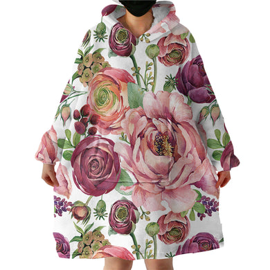 Blanket Hoodie - Roses