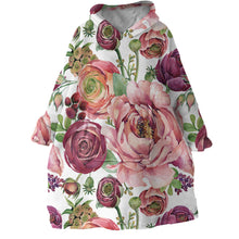 Load image into Gallery viewer, Blanket Hoodie - Roses