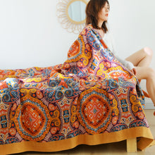 Load image into Gallery viewer, Bohemia Cotton Throw Blanket - Pink Flower