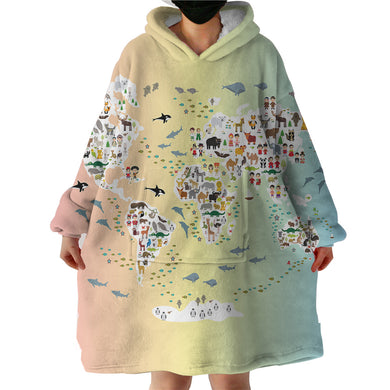 Blanket Hoodie - World