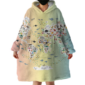 Blanket Hoodie - World (Made to Order)