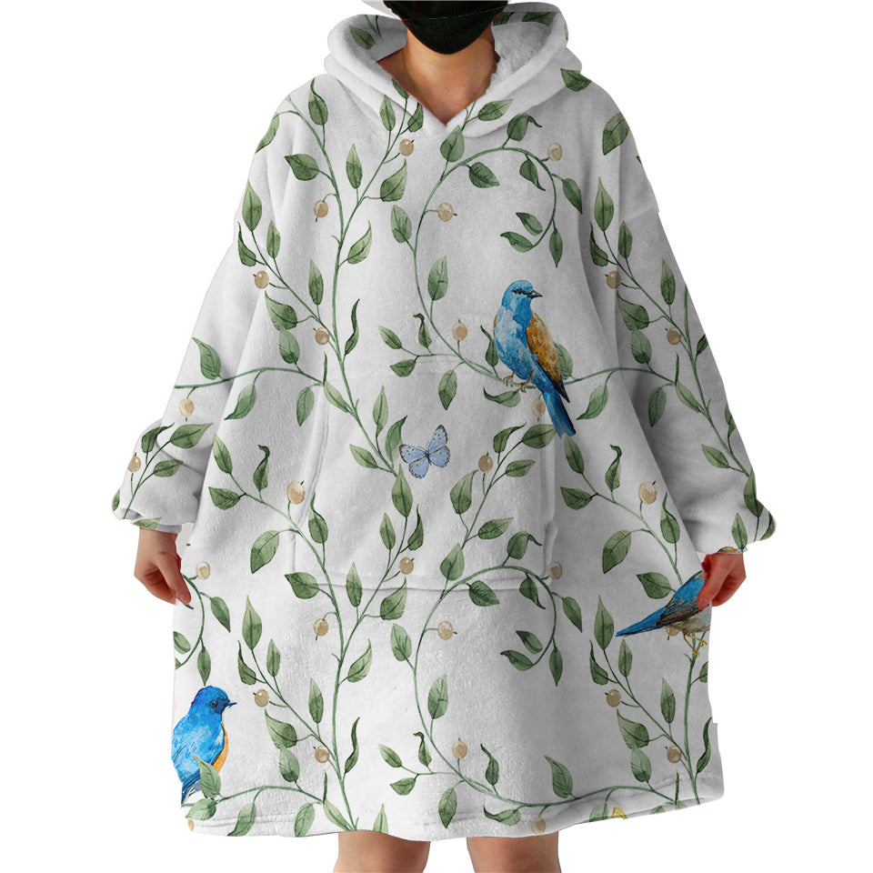 Blanket Hoodie - Birds (Made to Order)