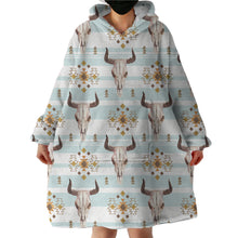 Load image into Gallery viewer, Blanket Hoodie - Boho Skull (Made to Order)