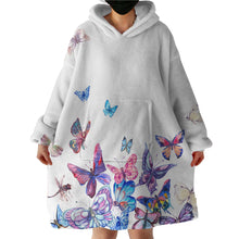 Load image into Gallery viewer, Blanket Hoodie - Butterfly Garden (Made to Order)