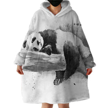 Load image into Gallery viewer, Blanket Hoodie - Panda Paint
