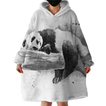 Load image into Gallery viewer, Blanket Hoodie - Panda Paint (Made to Order)
