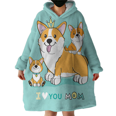 Blanket Hoodie - Dogs I love you Mom (Made to Order)