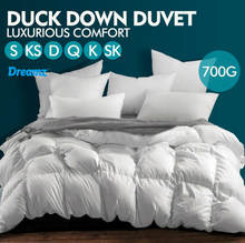 Load image into Gallery viewer, Doona Quilt 200/500/700 GSM Goose Down Feather - All Seasons
