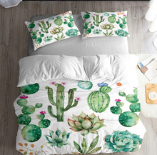 Load image into Gallery viewer, Tropical Cactus Duvet Cover Set