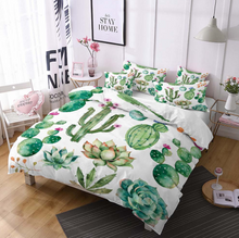 Load image into Gallery viewer, Tropical Cactus Duvet Cover Set