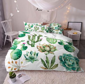 Tropical Cactus Duvet Cover Set