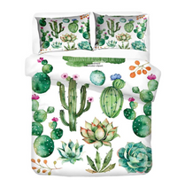Load image into Gallery viewer, Tropical Cactus Duvet Cover Set