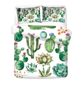 Tropical Cactus Duvet Cover Set