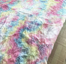 Load image into Gallery viewer, Rainbow Fluffy Blanket set with pillowcases