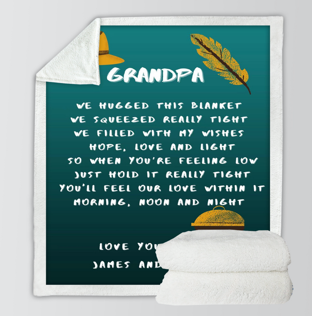 Customised Grandpa Throw Blanket